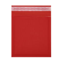 7.09 x 6.5 " Red Kraft corragated mailers Peel & Seal